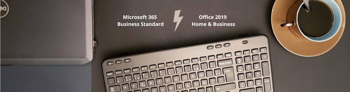 Microsoft 365 Business Standard și Office 2019 Home & Business Comparație