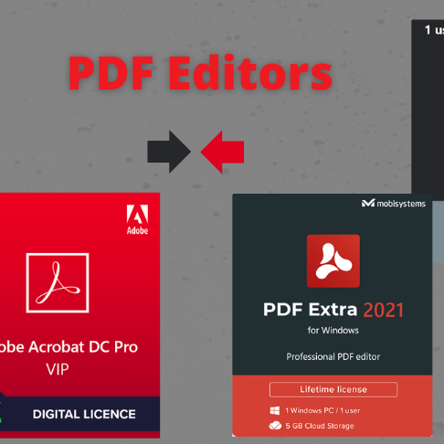„Adobe Acrobat Pro“ ir „PDF Extra“ palyginimas