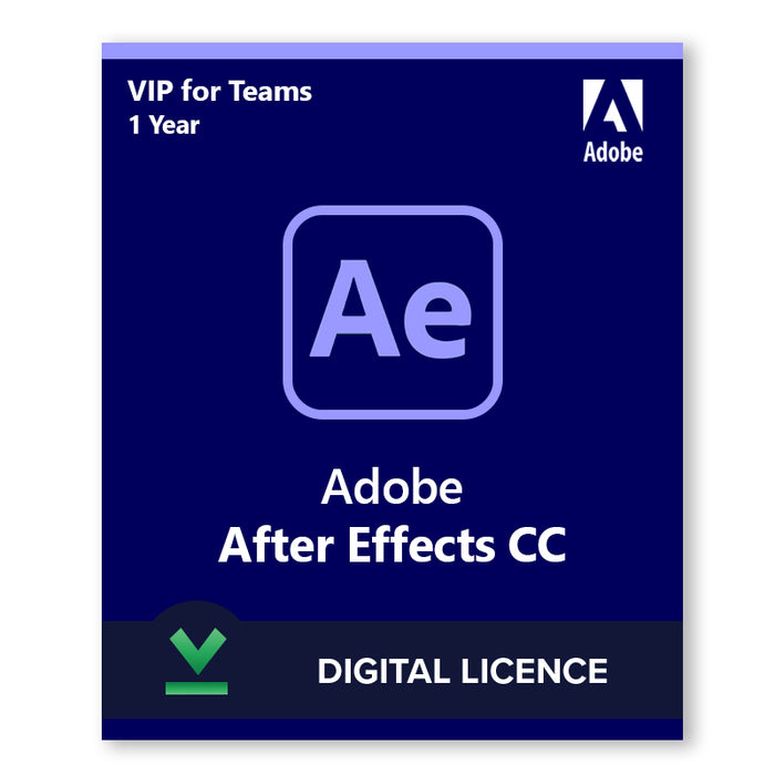 "Adobe After Effects CC VIP" | 1 metai | Skaitmeninė licencija