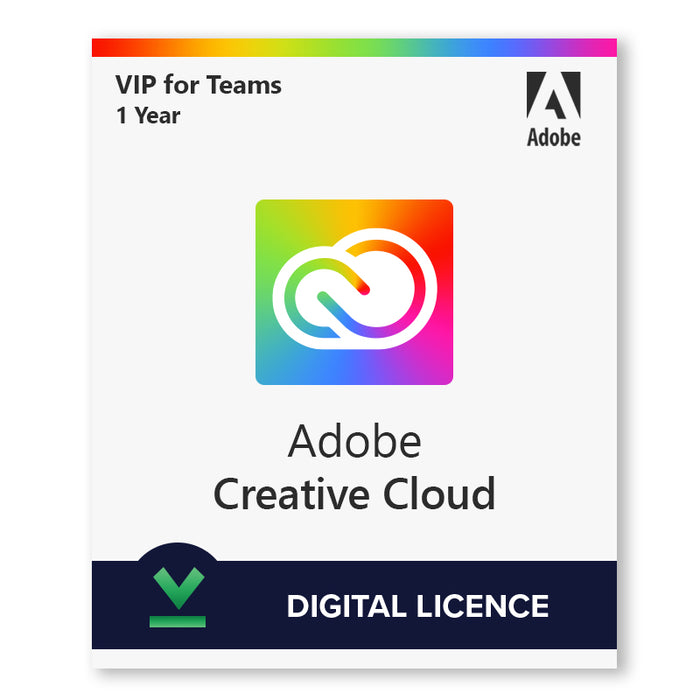 Adobe Creative Cloud VIP | 1 Year per User | Digital Licence