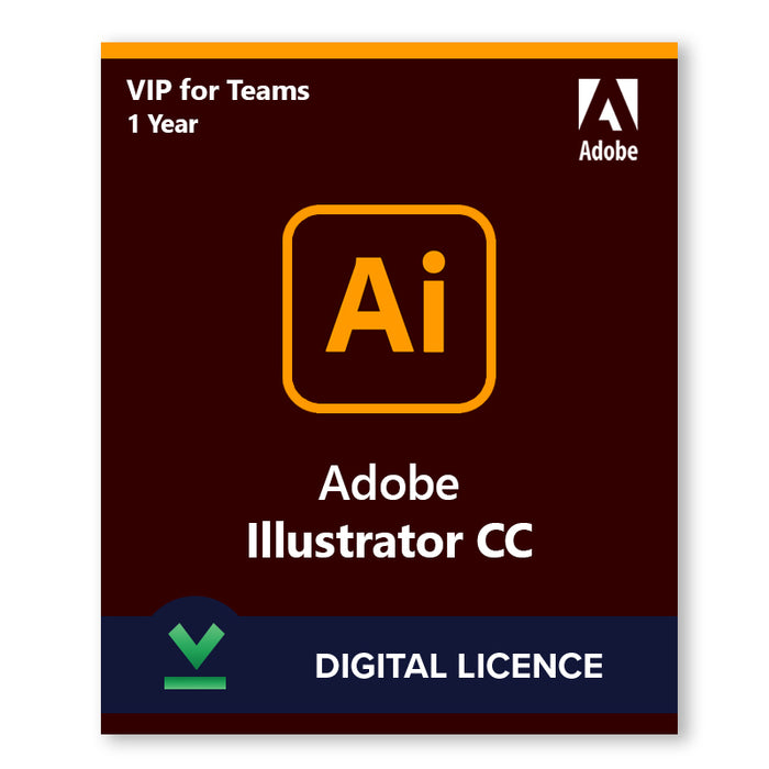 "Adobe Illustrator CC VIP" | 1 metai | Skaitmeninė licencija