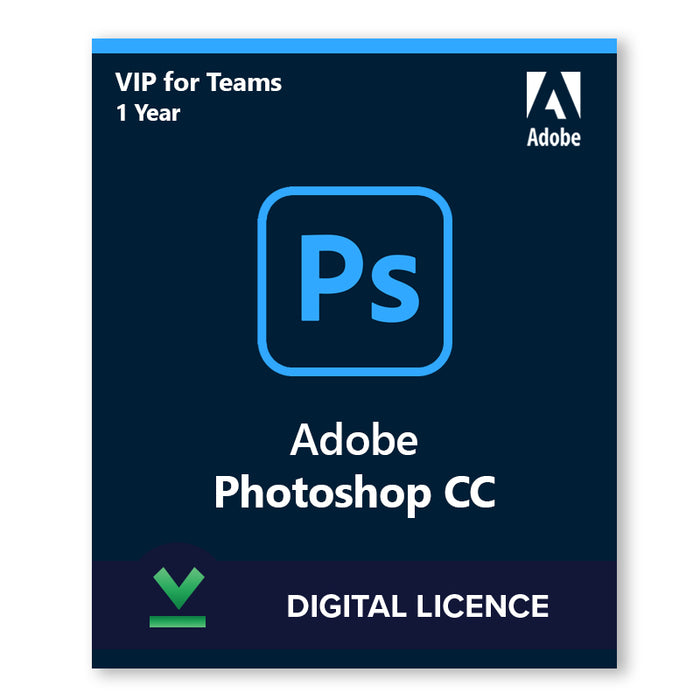 Adobe Photoshop CC VIP | 1 metai | Skaitmeninė licencija