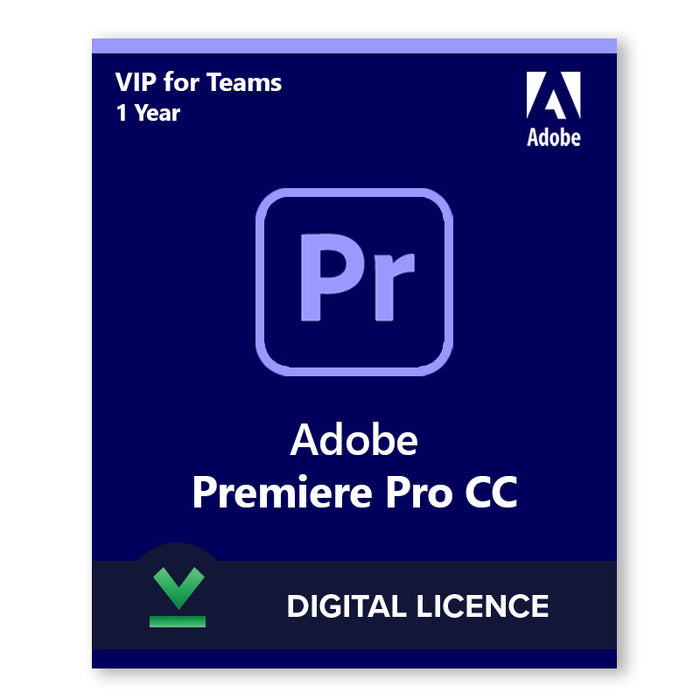 Adobe Premiere Pro CC VIP | 1 gads | Digitālā licence