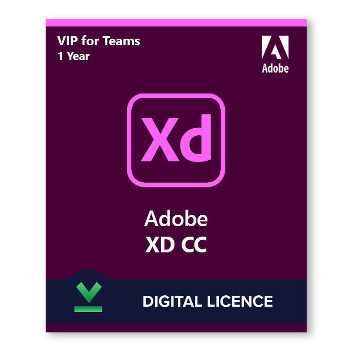 Adobe Experience Design (XD) CC VIP | 1 gads | Digitālā licence