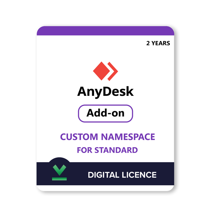 AnyDesk Add-On Custom Namespace за Standard или Advanced | Различни варианти за срок на абонамента – Дигитален лиценз