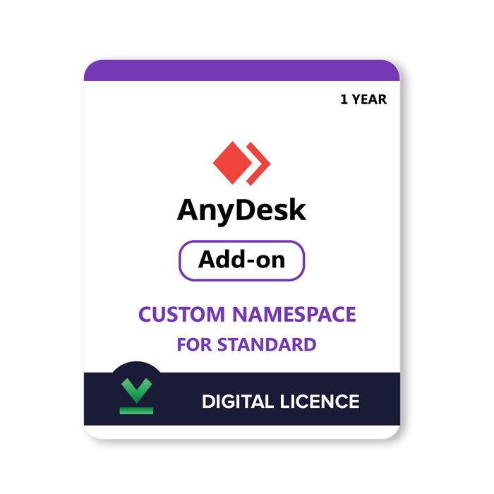 AnyDesk Add-On Custom Namespace за Standard или Advanced | Различни варианти за срок на абонамента – Дигитален лиценз