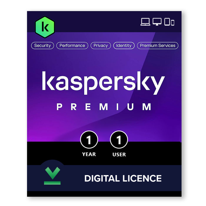Kaspersky Premium за 1 устройство | 1 година - дигитален лиценз