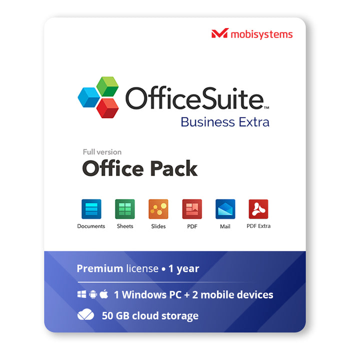 „OfficeSuite Business Extra“ skaitmeninė licencija