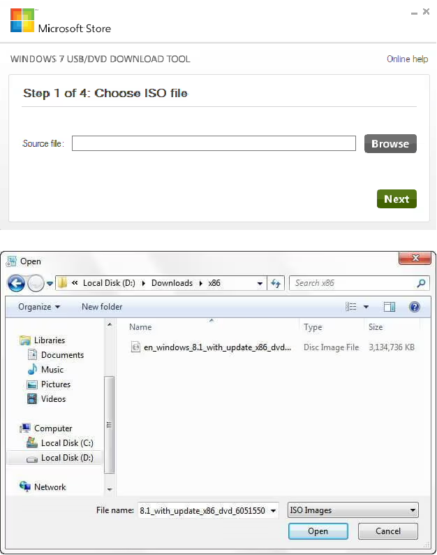 Windows 7 installation steps