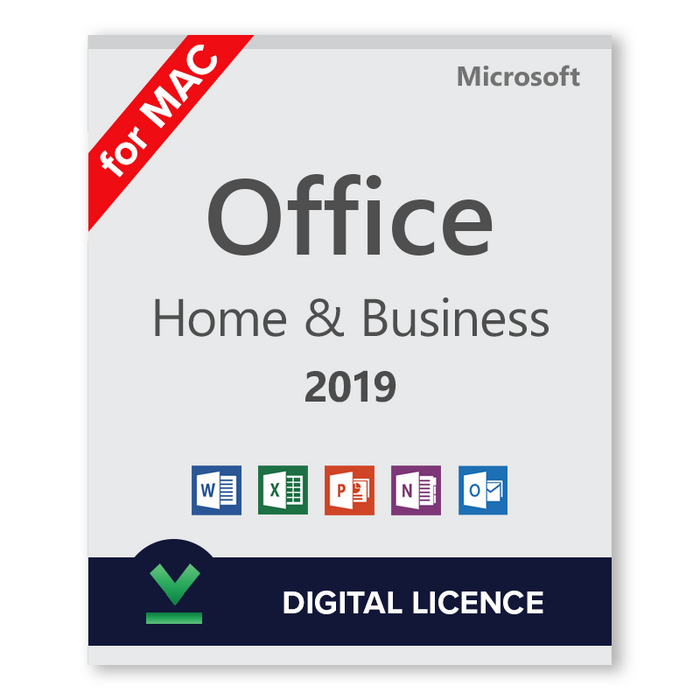 Overdraagbare digitale licentie voor Microsoft Office 2019 Home and Business voor Mac