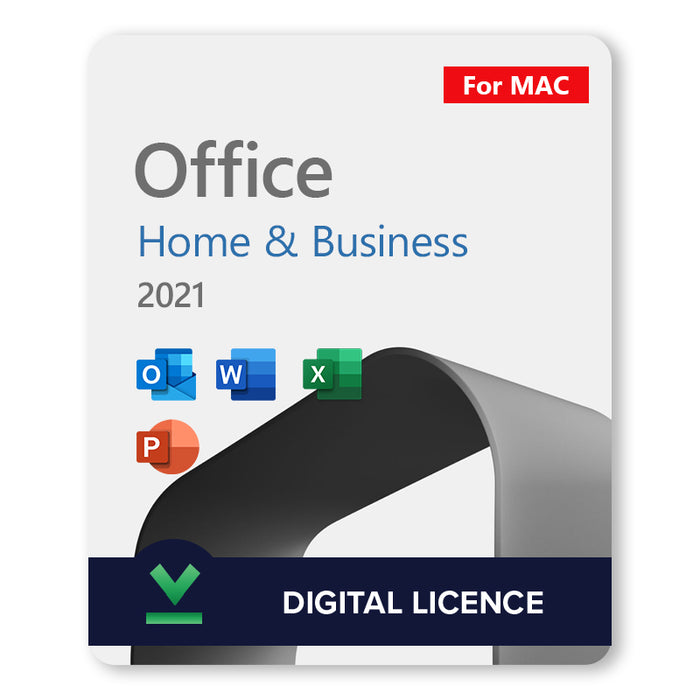 Microsoft Office 2021 Home and Business for Mac nododamā digitālā licence