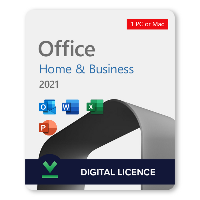 Microsoft Office 2021 Home and Business PC/Mac nododamā digitālā licence