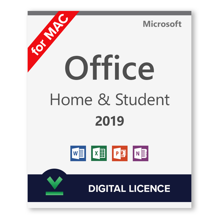 Microsoft Office 2019 Home and Student for Mac nododamā digitālā licence