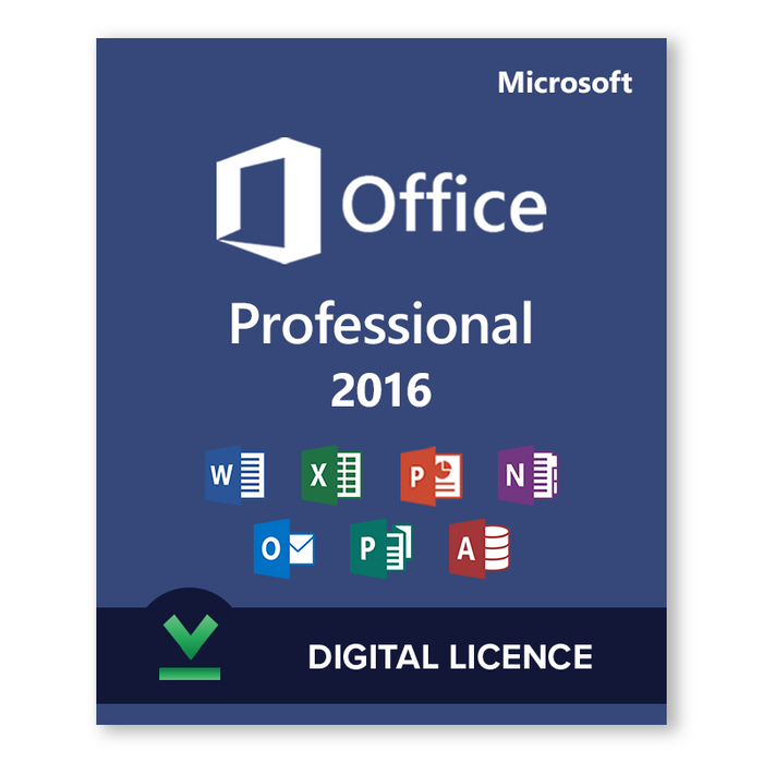 Microsoft Office 2016 Professional Digitālā licence
