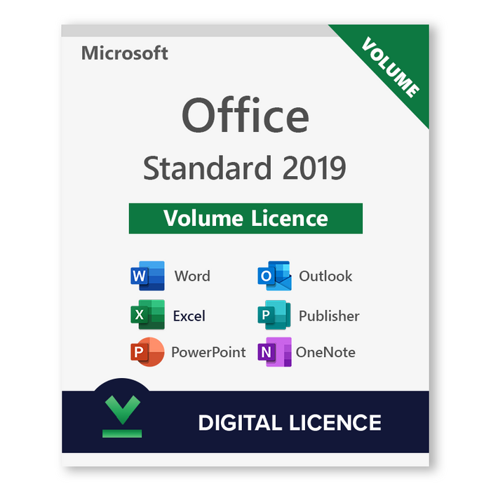 Microsoft Office 2019 standaard volumelicentie - digitale licentie