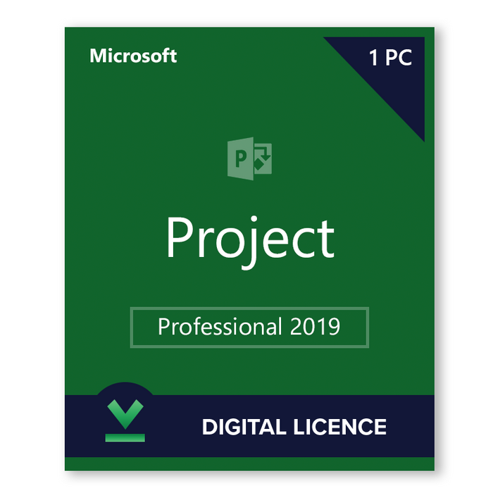 Digitale licentie voor Microsoft Project Professional 2019