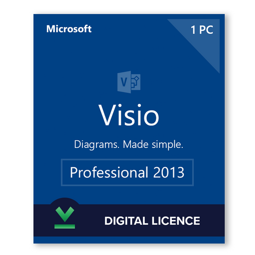 Microsoft Visio Professionnel 2013 - téléchargez la licence numérique
                                