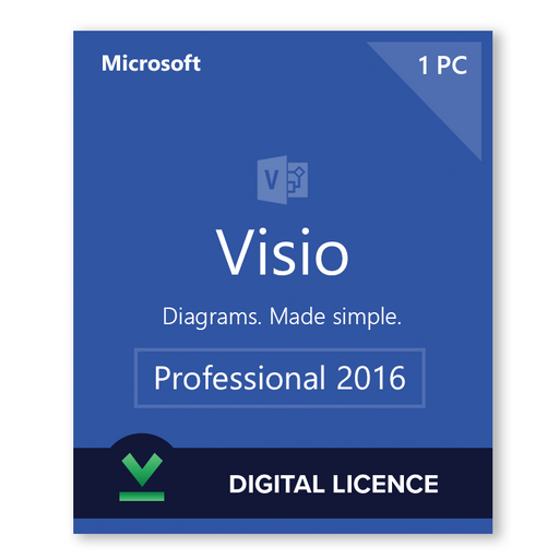 "Microsoft" Visio Professional 2016 - atsisiųsti skaitmeninę licenciją