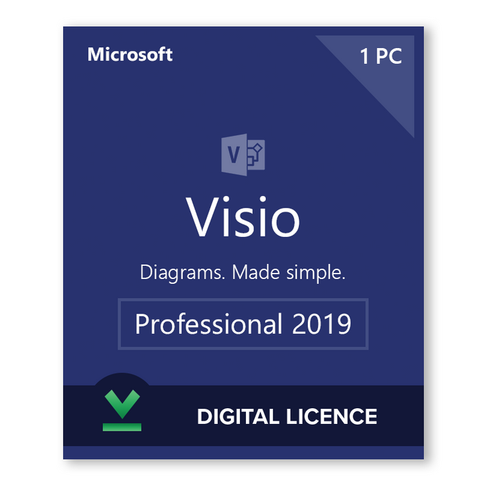 "Microsoft" Visio Professional 2019  Skaitmeninė licencija