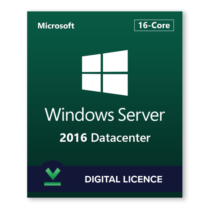 Център за данни на Microsoft Windows Server 2016 | 16 ядра | Дигитален лиценз