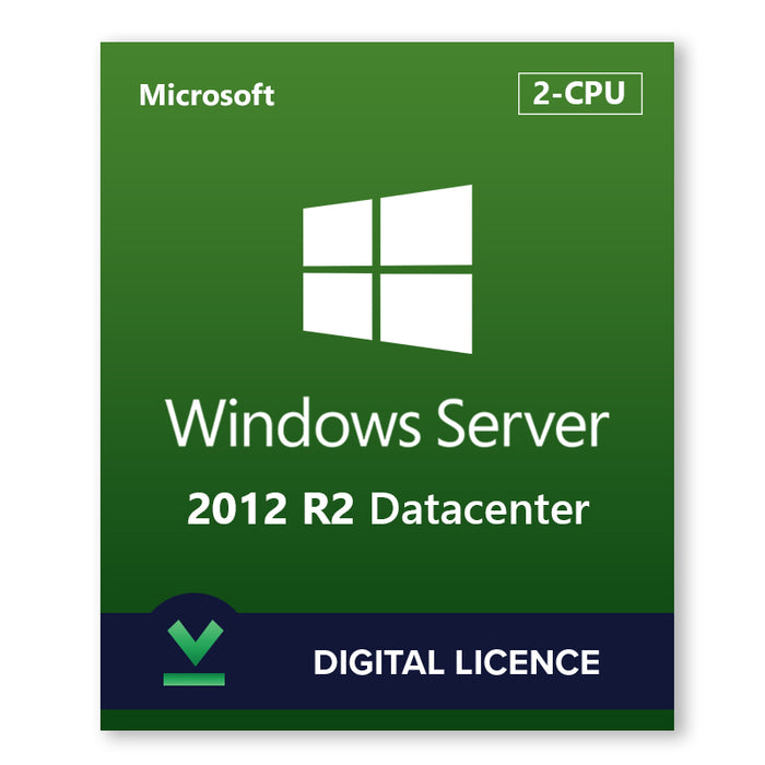 "Microsoft Windows Server 2012 R2 Datacenter" | 2 CPU | Skaitmeninė licencija
