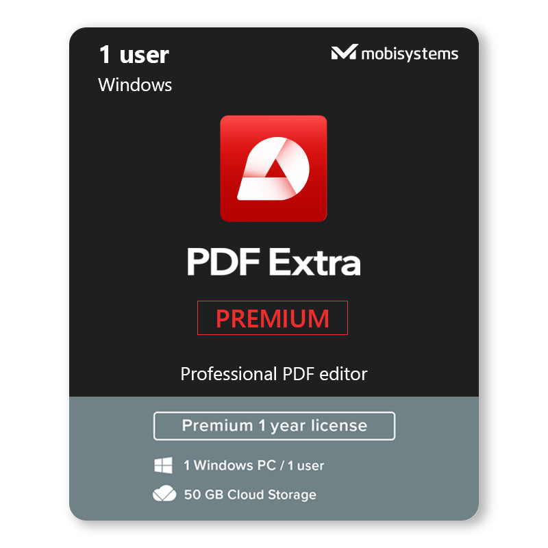 Buy PDF Extra Premium | 1 User | PC Only | 1 Year | Digital