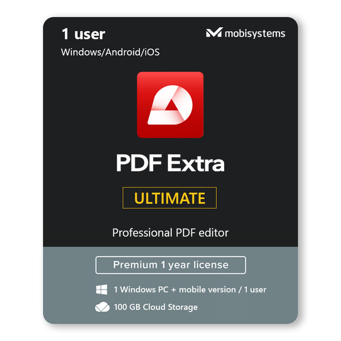 PDF Extra Ultimate | 1 User | PC/Mobile | 1 Year - Digital Licence