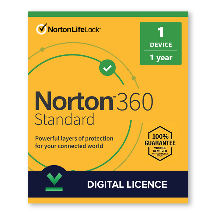 Acheter un appareil Norton 360 Standard 2020 1 an - Licence numérique