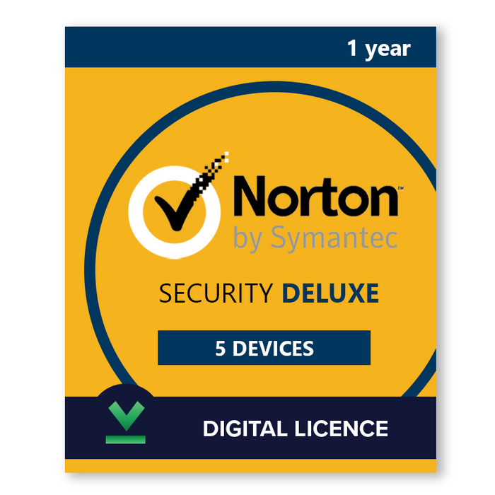 Norton Security Deluxe 5-apparaten | 1 jaar - Digitale licentie