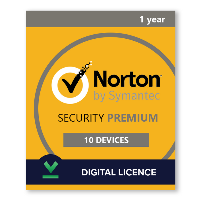 Устройства Norton Security Premium 10 | 1 год — цифровая лицензия