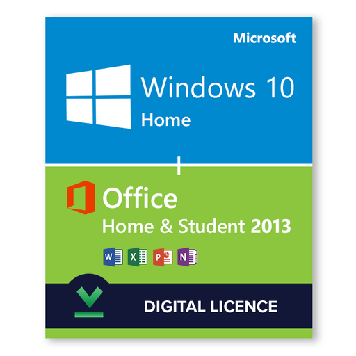 Windows 10 Home + Microsoft Office Home & Student 2013 - descargar licencia digital                                