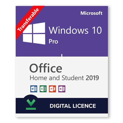 Buy Windows 10 Pro + Microsoft Office 2019 Home and Student Bundle - Digital Licences